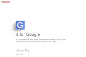 Google's new corporate name is Alphabet