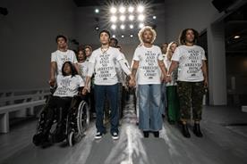 Grenfell campaigners call for justice at LFW