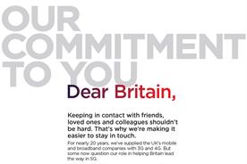 Huawei: ad campaign part of a fightback to retain its role as a provider of 5G mobile networks in the UK