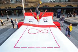 Watch: Virgin Media's giant trampoline bed