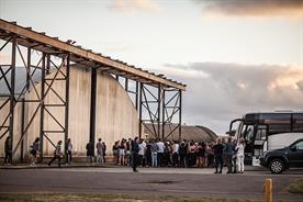 The Spotify event was held at an ex-RAF base  