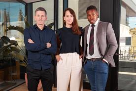 Kinesso: (from left) Stuart Lunn, Chloe Hawking and Seun Odeneye