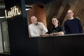 Leith: grew its headcount to 131 during 2021. From left to right Richard Marsham, Vic Milne, and Brian Coane.