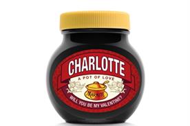 Marmite: packaging displays declarations of love for Valentine's Day