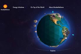 Shell's interactive globe allows users to explore its cleaner energy initiatives