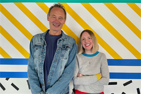 Tony Cullingham (left) and BBH London ECD Helen Rhodes, one of his former students