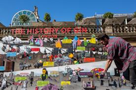 Beefeater's The History of Gin installation in London's Covent Garden