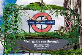 News UK turns Westminster station into jungle