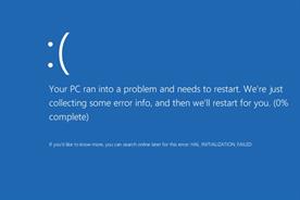 Blue screen of death: an example of how technology never works as it should