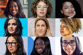 IWD 2025: From left to right and per row: Gold, Davies, Osunsade, Mahon, McMorrow, Anyaegbuna, Sobhani, Sarpong, Mehmet