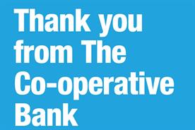 Co-operative Bank: runs thank-you ad in Sunday newspapers