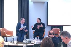 Julio Bruno (r) in conversation with Gideon Spanier