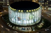 Ocean Outdoor's cylindrcial IMAX Cinema site in London's Waterloo