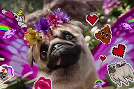 Three creates brunch for guests to pet pugs and take selfies with giant rainbow poo