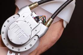 Biomechatronics at MIT Media Lab: wearable robotic simulator                                            (credit: MIT)