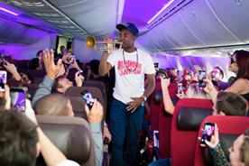 The acts performed up and down the plane