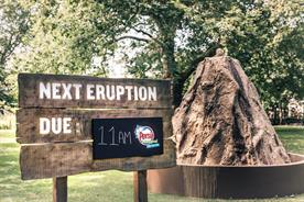 The 7ft tall by 10ft wide volcano