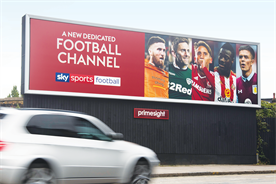 Sky Sports promotes its launch of dedicated channels with a striking and strongly branded OOH campaign
