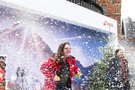 Swiss International Air Lines uses billboard to deliver snow on-demand