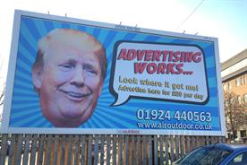 Trump billboard urges businesses to invest in outdoor advertising