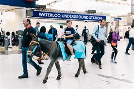 The donkeys have travelled from their native Blackpool to London