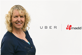 Uber driver and former paramedic Janet Weiser, featured in the company's holiday weekend PSAs.