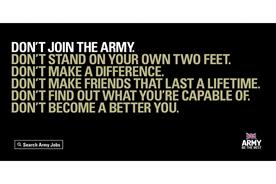 Army "don't become a better you" by Karmarama