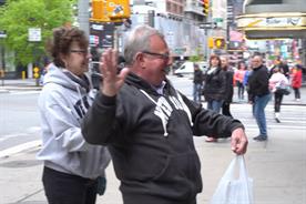 Snickers' Marilyn Monroe isn't herself when pedestrians stare