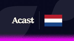 An illustration of the Acast logo and the flag of the Netherlands