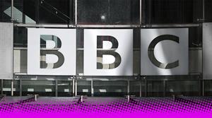 BBC logo is displayed at HQ building
