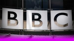 BBC logo is displayed at HQ building