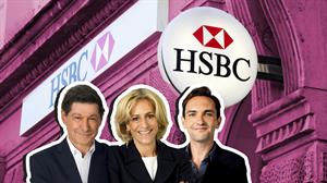 Photo of HSBC logo and The News Agents hosts
