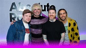 Tim Burgess with members of  Fall Out Boy
