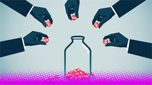 Animated image of crowdfunding - stock image 