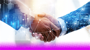 Business handshake - stock image