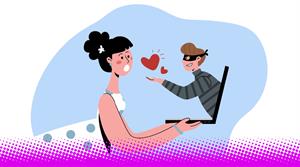 Internet dating scam graphic