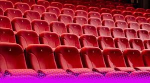 A photograph of empty theatre seating