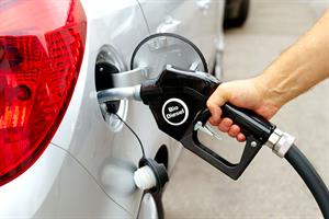 Person filling up a car with biodiesel
