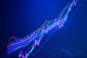 Graph showing upwards trend