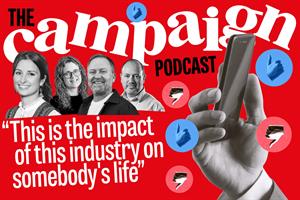 The Campaign Podcast artwork with headshots of Lucy Shelley, Maisie McCabe, Jake Dubbins and Gideon Spanier and wording reading: 