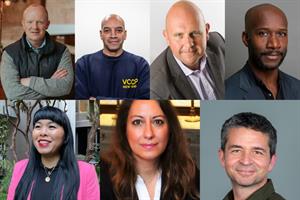 Clockwise from top left: Angus Crowther, Julian Douglas, Will Hamilton, Dino Myers-Lamptey, Ed Palmer, Nagmeh Taheri and Stephani Nattu.