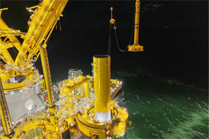 Monopile installation at RWE and TotalEnergies' OranjeWind (pic credit: RWE) 
