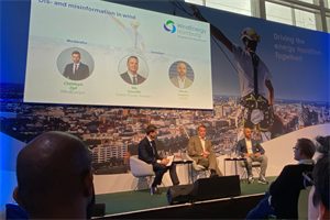 Panellists L-R Christoph Zipf (WindEurope), Nils Grunditz (Green Power Sweden), Nikola Gazdov (APSTE)