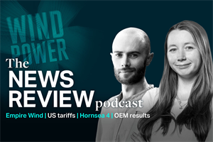 Wind Power Monthly's News Review Podcast, with Robyn White and Orlando Jenkinson (pic credit: Emma Austin)