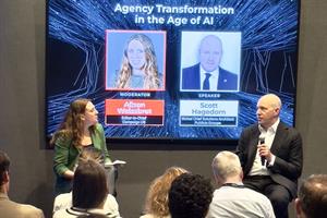L-R: Campaign US' Alison Weissbrot and Publicis Group's Scott Hagedorn. (Photo credit: Erica Berger).
