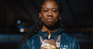 Team USA speedskater Erin Jackson. (Photo credit: The Hershey Company, used with permission).
