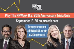 PRWeek U.S. celebrates 20 years with trivia quiz