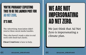 Clean Creatives boycotts Ad Net Zero with social media invasion