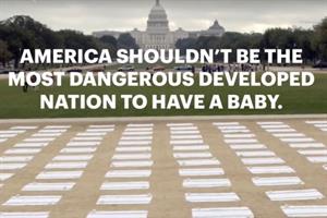 Why 700 receiving blankets were laid out on the National Mall