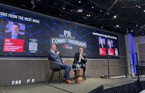 L-R: PRWeek's Steve Barrett and Ben LaBolt. (Image via Haymarket Media). 